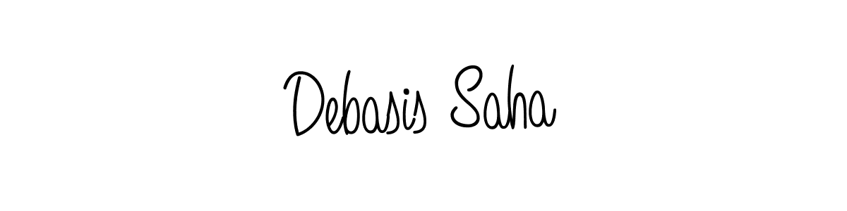 Use a signature maker to create a handwritten signature online. With this signature software, you can design (Angelique-Rose-font-FFP) your own signature for name Debasis Saha. Debasis Saha signature style 5 images and pictures png