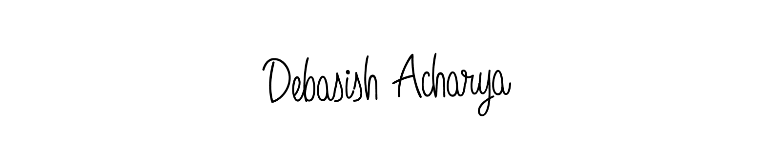 Make a beautiful signature design for name Debasish Acharya. With this signature (Angelique-Rose-font-FFP) style, you can create a handwritten signature for free. Debasish Acharya signature style 5 images and pictures png