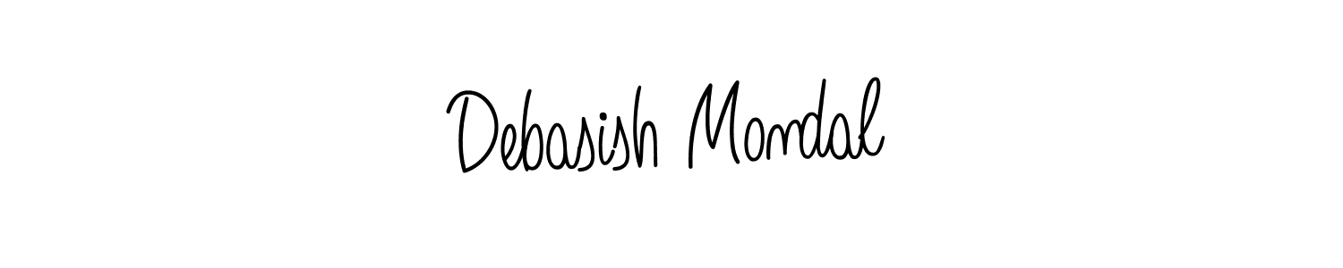 You should practise on your own different ways (Angelique-Rose-font-FFP) to write your name (Debasish Mondal) in signature. don't let someone else do it for you. Debasish Mondal signature style 5 images and pictures png