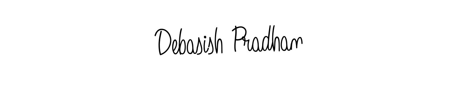 Use a signature maker to create a handwritten signature online. With this signature software, you can design (Angelique-Rose-font-FFP) your own signature for name Debasish Pradhan. Debasish Pradhan signature style 5 images and pictures png