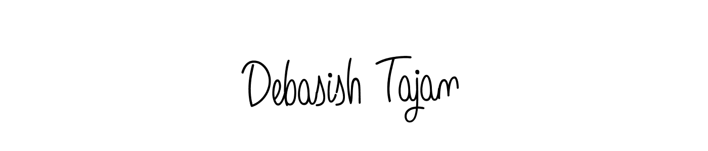 You should practise on your own different ways (Angelique-Rose-font-FFP) to write your name (Debasish Tajan) in signature. don't let someone else do it for you. Debasish Tajan signature style 5 images and pictures png