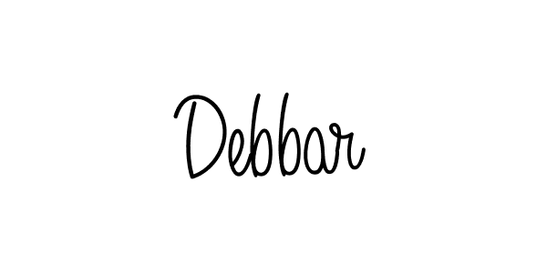 How to make Debbar name signature. Use Angelique-Rose-font-FFP style for creating short signs online. This is the latest handwritten sign. Debbar signature style 5 images and pictures png