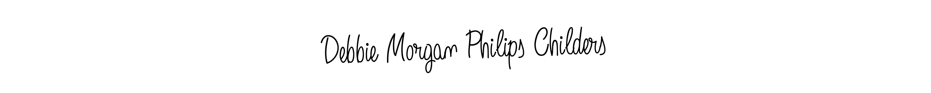 if you are searching for the best signature style for your name Debbie Morgan Philips Childers. so please give up your signature search. here we have designed multiple signature styles  using Angelique-Rose-font-FFP. Debbie Morgan Philips Childers signature style 5 images and pictures png