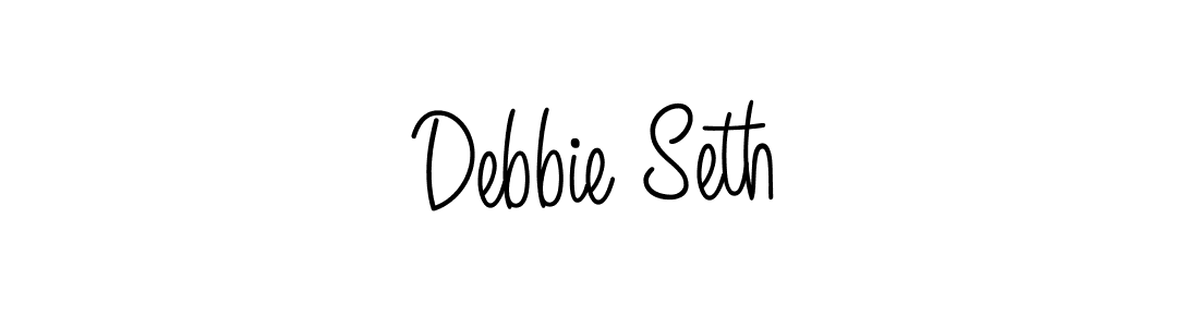 You should practise on your own different ways (Angelique-Rose-font-FFP) to write your name (Debbie Seth) in signature. don't let someone else do it for you. Debbie Seth signature style 5 images and pictures png