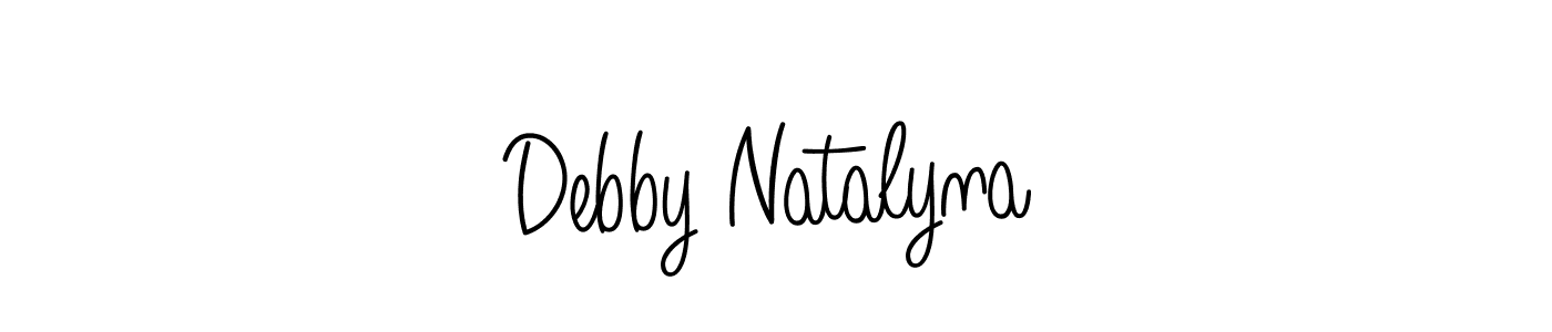 The best way (Angelique-Rose-font-FFP) to make a short signature is to pick only two or three words in your name. The name Debby Natalyna include a total of six letters. For converting this name. Debby Natalyna signature style 5 images and pictures png