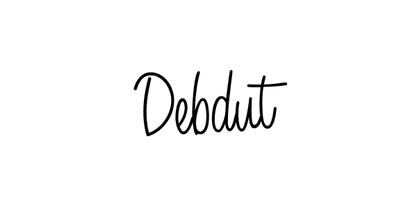 if you are searching for the best signature style for your name Debdut. so please give up your signature search. here we have designed multiple signature styles  using Angelique-Rose-font-FFP. Debdut signature style 5 images and pictures png