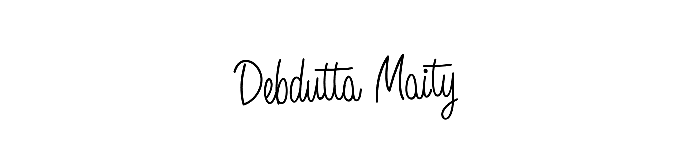 You should practise on your own different ways (Angelique-Rose-font-FFP) to write your name (Debdutta Maity) in signature. don't let someone else do it for you. Debdutta Maity signature style 5 images and pictures png