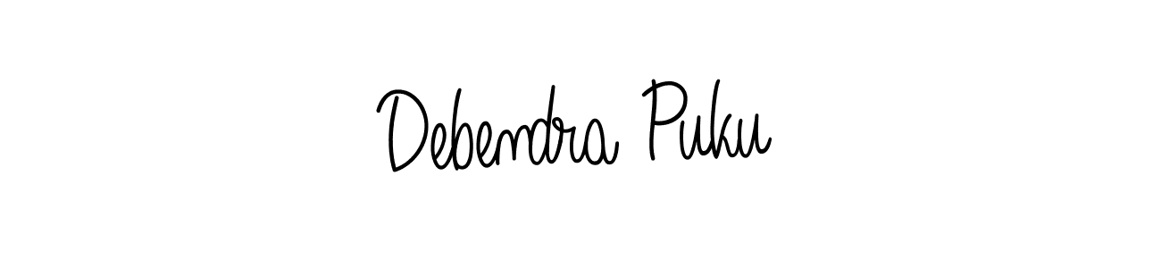 Create a beautiful signature design for name Debendra Puku. With this signature (Angelique-Rose-font-FFP) fonts, you can make a handwritten signature for free. Debendra Puku signature style 5 images and pictures png