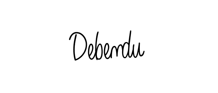 Make a beautiful signature design for name Debendu. With this signature (Angelique-Rose-font-FFP) style, you can create a handwritten signature for free. Debendu signature style 5 images and pictures png