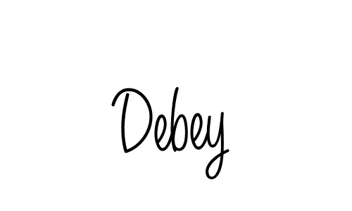 Design your own signature with our free online signature maker. With this signature software, you can create a handwritten (Angelique-Rose-font-FFP) signature for name Debey. Debey signature style 5 images and pictures png