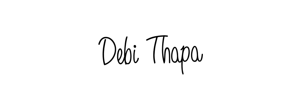 You should practise on your own different ways (Angelique-Rose-font-FFP) to write your name (Debi Thapa) in signature. don't let someone else do it for you. Debi Thapa signature style 5 images and pictures png