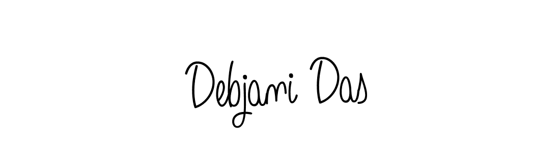 The best way (Angelique-Rose-font-FFP) to make a short signature is to pick only two or three words in your name. The name Debjani Das include a total of six letters. For converting this name. Debjani Das signature style 5 images and pictures png