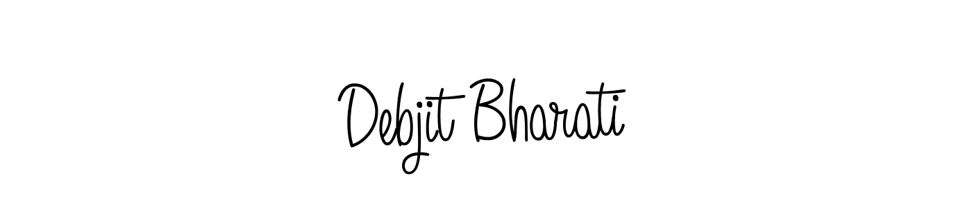 How to make Debjit Bharati name signature. Use Angelique-Rose-font-FFP style for creating short signs online. This is the latest handwritten sign. Debjit Bharati signature style 5 images and pictures png