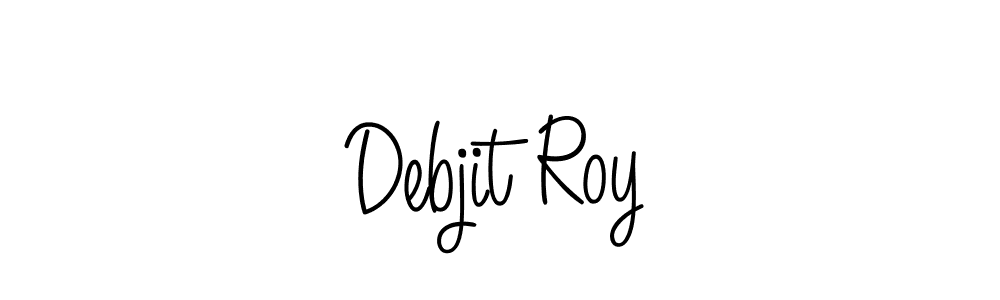 The best way (Angelique-Rose-font-FFP) to make a short signature is to pick only two or three words in your name. The name Debjit Roy include a total of six letters. For converting this name. Debjit Roy signature style 5 images and pictures png