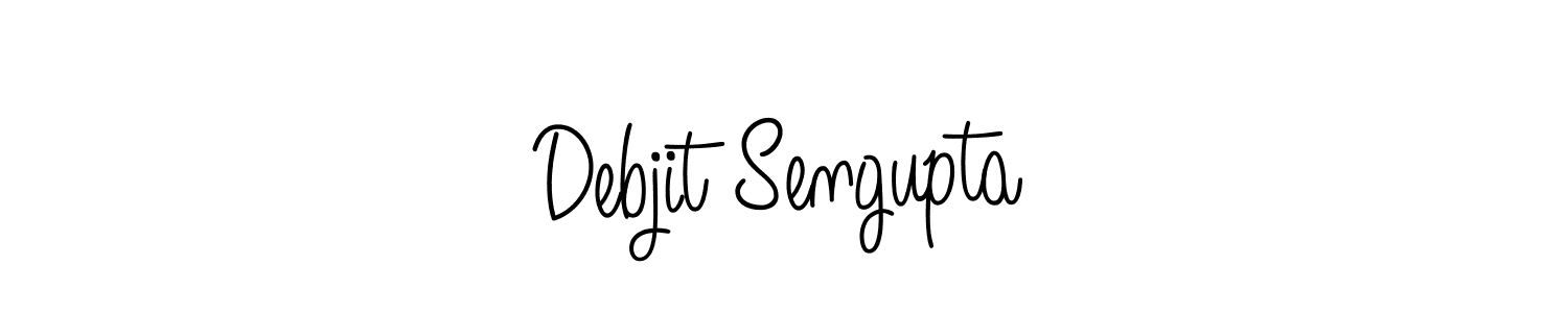 Make a beautiful signature design for name Debjit Sengupta. With this signature (Angelique-Rose-font-FFP) style, you can create a handwritten signature for free. Debjit Sengupta signature style 5 images and pictures png