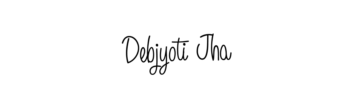 Create a beautiful signature design for name Debjyoti Jha. With this signature (Angelique-Rose-font-FFP) fonts, you can make a handwritten signature for free. Debjyoti Jha signature style 5 images and pictures png