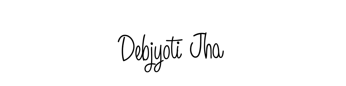 Make a beautiful signature design for name Debjyoti Jha. With this signature (Angelique-Rose-font-FFP) style, you can create a handwritten signature for free. Debjyoti Jha signature style 5 images and pictures png