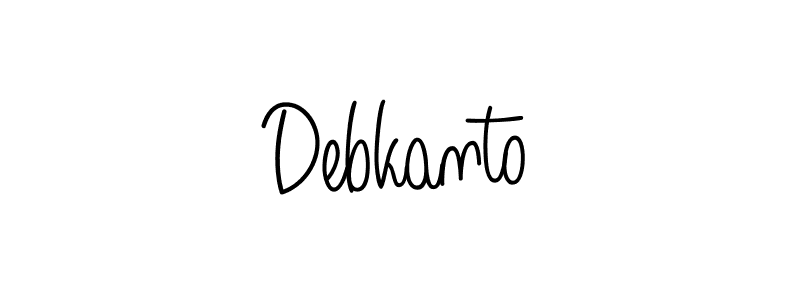 How to Draw Debkanto signature style? Angelique-Rose-font-FFP is a latest design signature styles for name Debkanto. Debkanto signature style 5 images and pictures png