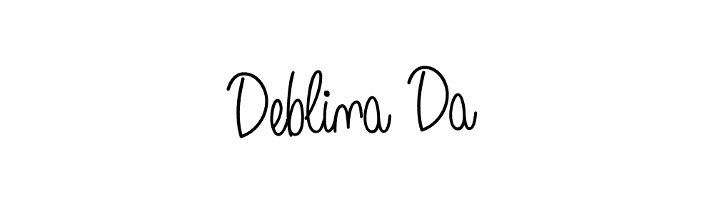 You should practise on your own different ways (Angelique-Rose-font-FFP) to write your name (Deblina Da) in signature. don't let someone else do it for you. Deblina Da signature style 5 images and pictures png