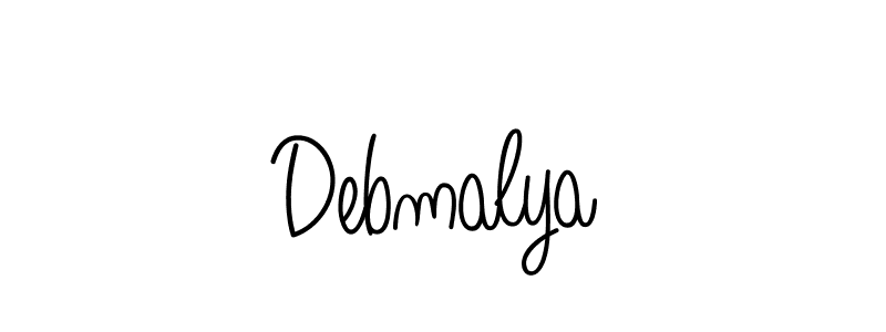 You should practise on your own different ways (Angelique-Rose-font-FFP) to write your name (Debmalya) in signature. don't let someone else do it for you. Debmalya signature style 5 images and pictures png