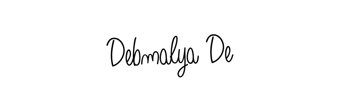 You should practise on your own different ways (Angelique-Rose-font-FFP) to write your name (Debmalya De) in signature. don't let someone else do it for you. Debmalya De signature style 5 images and pictures png