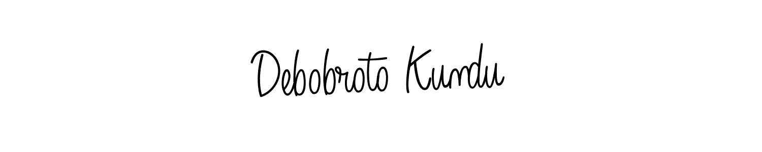 Create a beautiful signature design for name Debobroto Kundu. With this signature (Angelique-Rose-font-FFP) fonts, you can make a handwritten signature for free. Debobroto Kundu signature style 5 images and pictures png