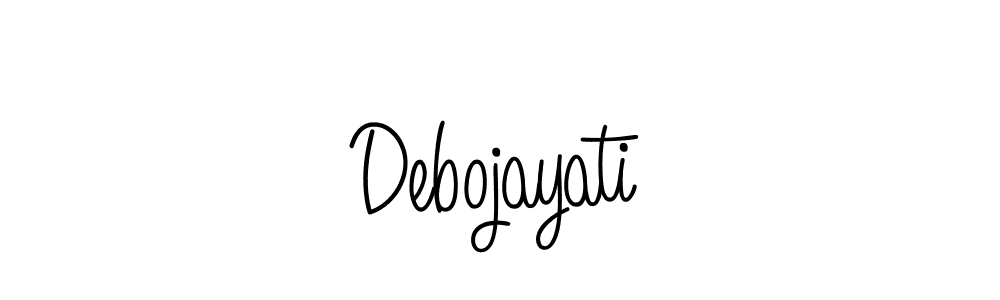 Use a signature maker to create a handwritten signature online. With this signature software, you can design (Angelique-Rose-font-FFP) your own signature for name Debojayati. Debojayati signature style 5 images and pictures png
