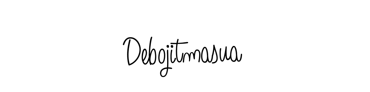 How to make Debojitmasua name signature. Use Angelique-Rose-font-FFP style for creating short signs online. This is the latest handwritten sign. Debojitmasua signature style 5 images and pictures png