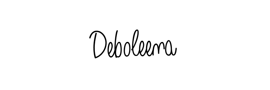 Deboleena stylish signature style. Best Handwritten Sign (Angelique-Rose-font-FFP) for my name. Handwritten Signature Collection Ideas for my name Deboleena. Deboleena signature style 5 images and pictures png