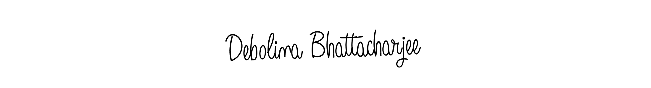 How to make Debolina Bhattacharjee name signature. Use Angelique-Rose-font-FFP style for creating short signs online. This is the latest handwritten sign. Debolina Bhattacharjee signature style 5 images and pictures png