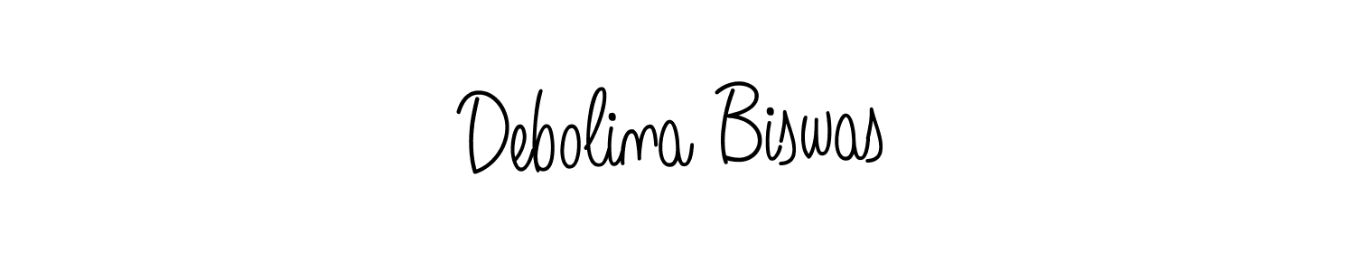 How to make Debolina Biswas name signature. Use Angelique-Rose-font-FFP style for creating short signs online. This is the latest handwritten sign. Debolina Biswas signature style 5 images and pictures png