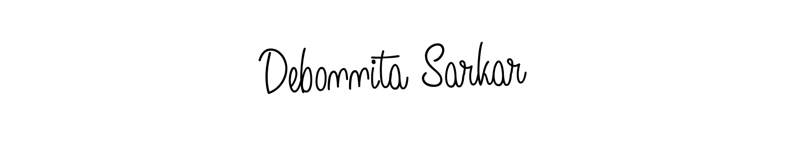 Use a signature maker to create a handwritten signature online. With this signature software, you can design (Angelique-Rose-font-FFP) your own signature for name Debonnita Sarkar. Debonnita Sarkar signature style 5 images and pictures png