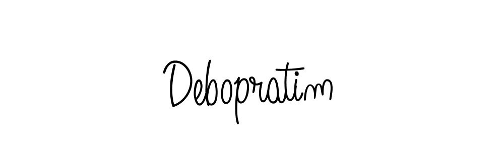 How to make Debopratim name signature. Use Angelique-Rose-font-FFP style for creating short signs online. This is the latest handwritten sign. Debopratim signature style 5 images and pictures png