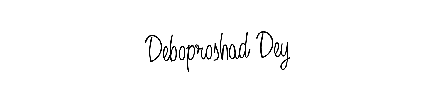 How to Draw Deboproshad Dey signature style? Angelique-Rose-font-FFP is a latest design signature styles for name Deboproshad Dey. Deboproshad Dey signature style 5 images and pictures png