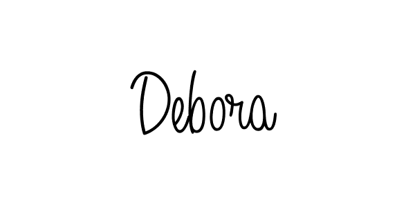 Make a beautiful signature design for name Debora. With this signature (Angelique-Rose-font-FFP) style, you can create a handwritten signature for free. Debora signature style 5 images and pictures png