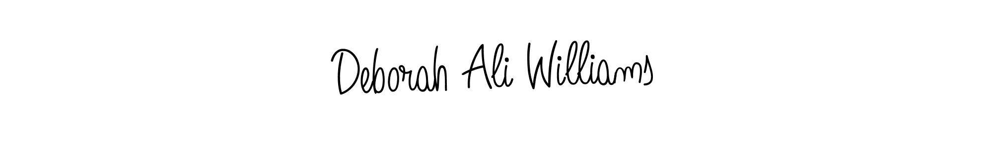 Use a signature maker to create a handwritten signature online. With this signature software, you can design (Angelique-Rose-font-FFP) your own signature for name Deborah Ali Williams. Deborah Ali Williams signature style 5 images and pictures png