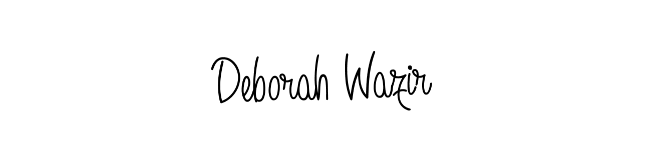 Angelique-Rose-font-FFP is a professional signature style that is perfect for those who want to add a touch of class to their signature. It is also a great choice for those who want to make their signature more unique. Get Deborah Wazir name to fancy signature for free. Deborah Wazir signature style 5 images and pictures png