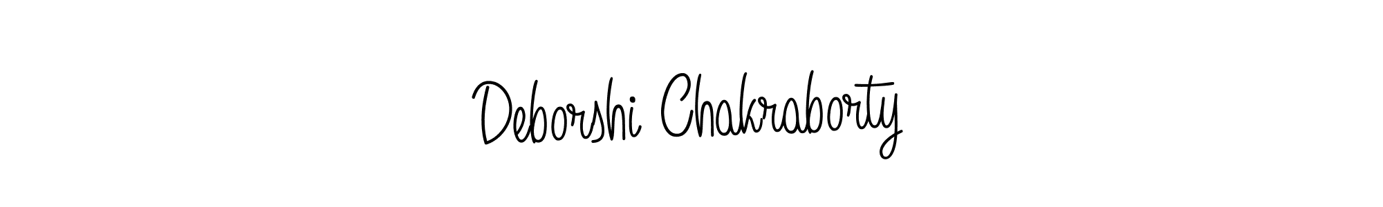 The best way (Angelique-Rose-font-FFP) to make a short signature is to pick only two or three words in your name. The name Deborshi Chakraborty include a total of six letters. For converting this name. Deborshi Chakraborty signature style 5 images and pictures png