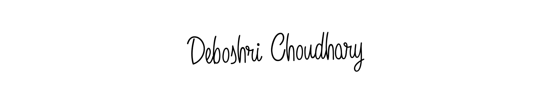 Design your own signature with our free online signature maker. With this signature software, you can create a handwritten (Angelique-Rose-font-FFP) signature for name Deboshri Choudhary. Deboshri Choudhary signature style 5 images and pictures png