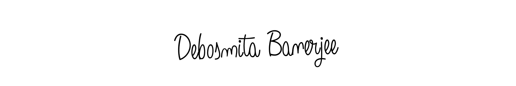 Create a beautiful signature design for name Debosmita Banerjee. With this signature (Angelique-Rose-font-FFP) fonts, you can make a handwritten signature for free. Debosmita Banerjee signature style 5 images and pictures png