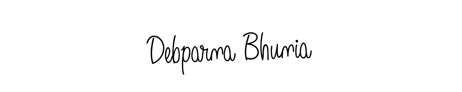 Make a beautiful signature design for name Debparna Bhunia. With this signature (Angelique-Rose-font-FFP) style, you can create a handwritten signature for free. Debparna Bhunia signature style 5 images and pictures png