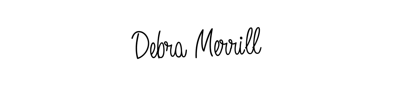 Debra Merrill stylish signature style. Best Handwritten Sign (Angelique-Rose-font-FFP) for my name. Handwritten Signature Collection Ideas for my name Debra Merrill. Debra Merrill signature style 5 images and pictures png