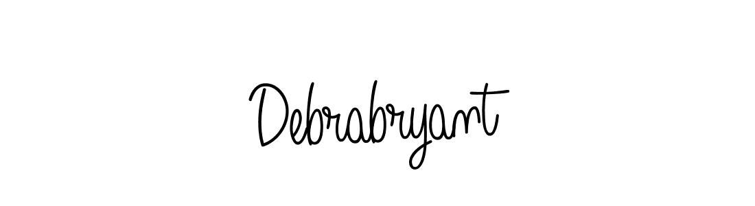 Make a beautiful signature design for name Debrabryant. With this signature (Angelique-Rose-font-FFP) style, you can create a handwritten signature for free. Debrabryant signature style 5 images and pictures png