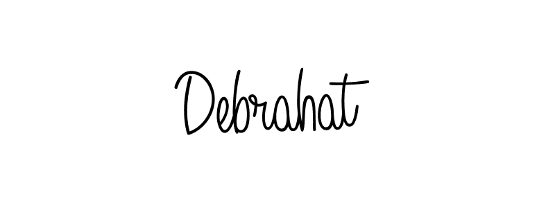 Design your own signature with our free online signature maker. With this signature software, you can create a handwritten (Angelique-Rose-font-FFP) signature for name Debrahat. Debrahat signature style 5 images and pictures png