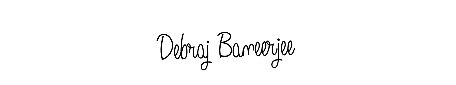 Make a beautiful signature design for name Debraj Baneerjee. With this signature (Angelique-Rose-font-FFP) style, you can create a handwritten signature for free. Debraj Baneerjee signature style 5 images and pictures png