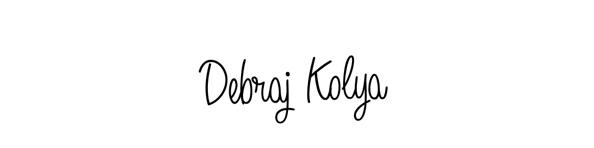 How to make Debraj Kolya signature? Angelique-Rose-font-FFP is a professional autograph style. Create handwritten signature for Debraj Kolya name. Debraj Kolya signature style 5 images and pictures png