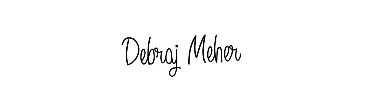 Also we have Debraj Meher name is the best signature style. Create professional handwritten signature collection using Angelique-Rose-font-FFP autograph style. Debraj Meher signature style 5 images and pictures png