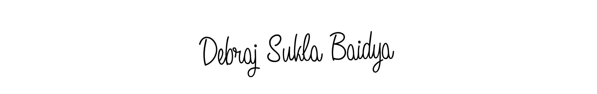 Use a signature maker to create a handwritten signature online. With this signature software, you can design (Angelique-Rose-font-FFP) your own signature for name Debraj Sukla Baidya. Debraj Sukla Baidya signature style 5 images and pictures png