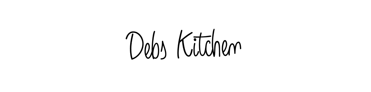 Make a short Debs Kitchen signature style. Manage your documents anywhere anytime using Angelique-Rose-font-FFP. Create and add eSignatures, submit forms, share and send files easily. Debs Kitchen signature style 5 images and pictures png