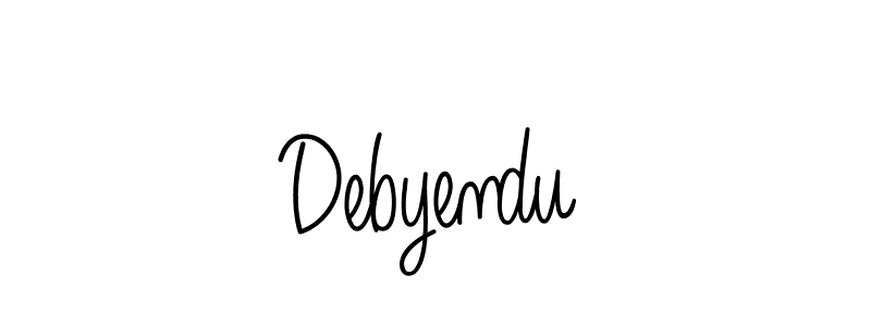 How to make Debyendu name signature. Use Angelique-Rose-font-FFP style for creating short signs online. This is the latest handwritten sign. Debyendu signature style 5 images and pictures png